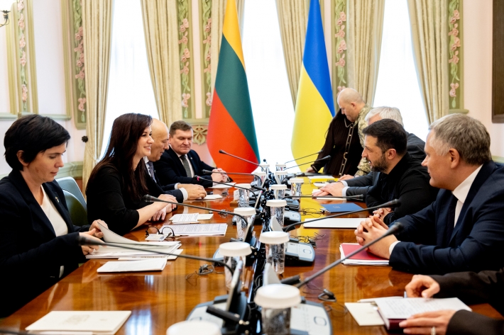 Inga Ruginienė susitiko su Ukrainos prezidentu Volodymyru Zelenskiu