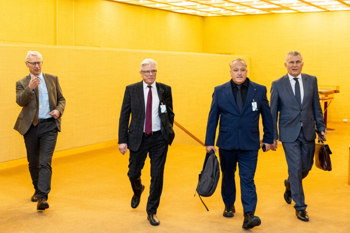 Lietuvos nacionalinės vežėjų automobiliais asociacijos „Linava“ atstovai