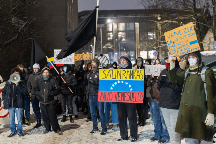 Protesto akcija prieš JAV veiksmus Venesueloje