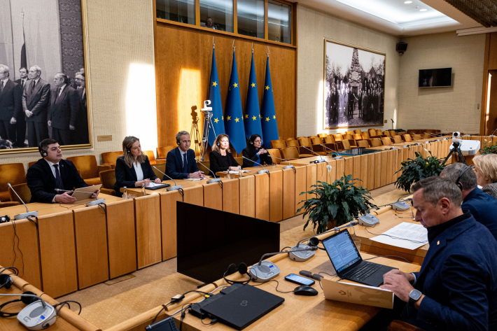 Seimo valdančiųjų atstovų susitikimas su Venecijos komisijos atstovais dėl LRT įstatymo pataisų