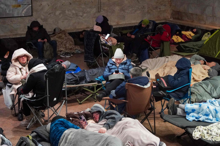 Kyjive pasislėpę gyventojai