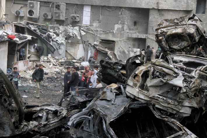 Izraelio smūgių Beirute padariniai