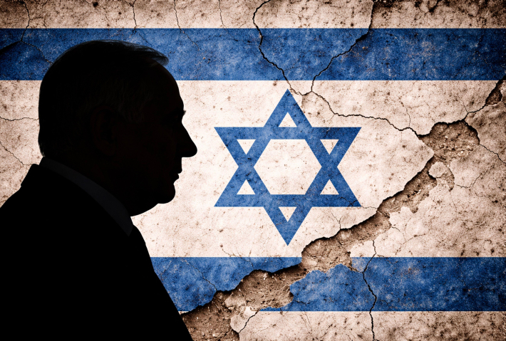 Benjamino Netanyahu siluetas