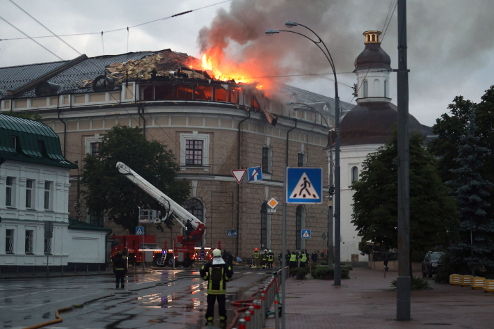 Rusijos smūgių Kyjive padariniai