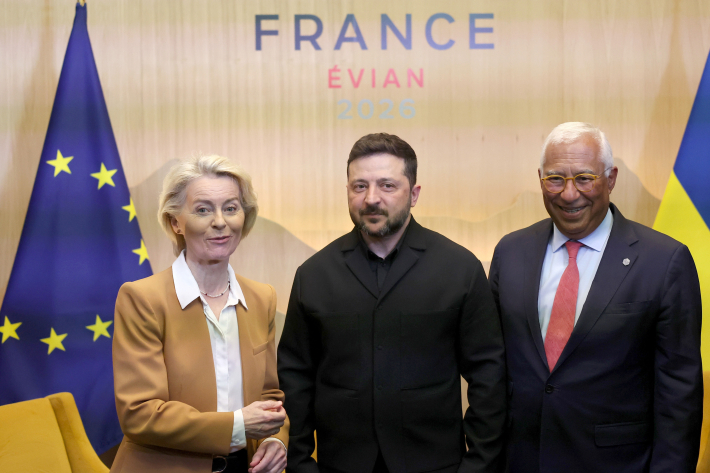 Ursula von der Leyen, Volodymyras Zelenskis, Antonio Costa