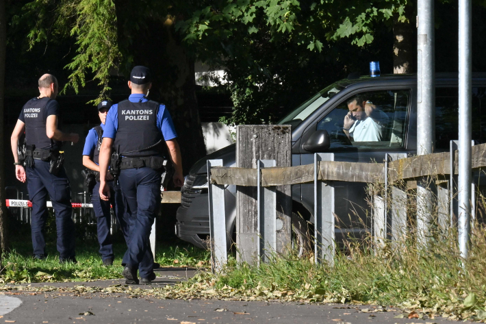 Policija įvykio vietoje Šveicarijoje