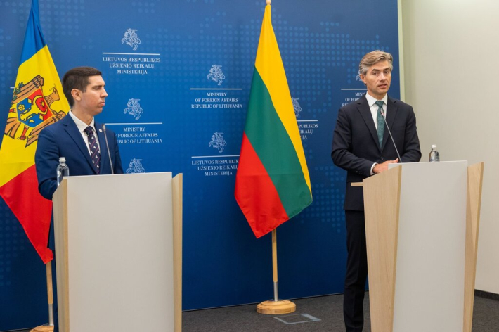 Lietuvos ir Moldovos užsienio reikalų ministrų spaudos konferencija