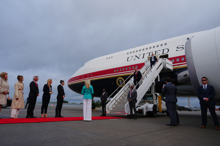 Donaldas Trumpas, nusileidęs Airijoje