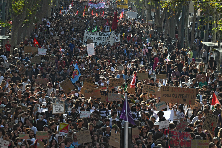 Moksleivių protestas Prancūzijoje